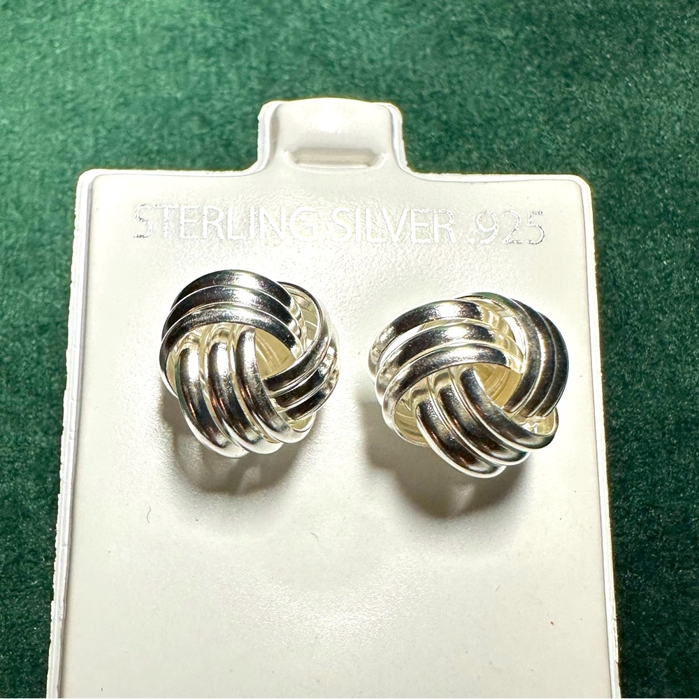 Sterling Silver Knot Earrings